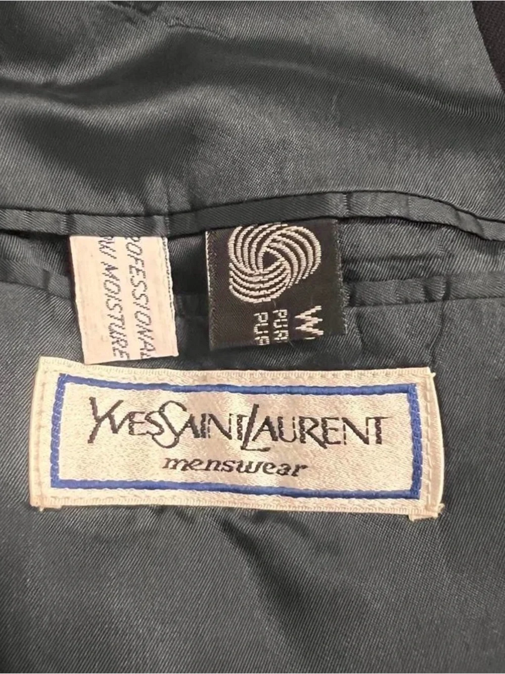 Vintage Yves Saint Laurent Navy Double Breasted coat Oversized Made in France